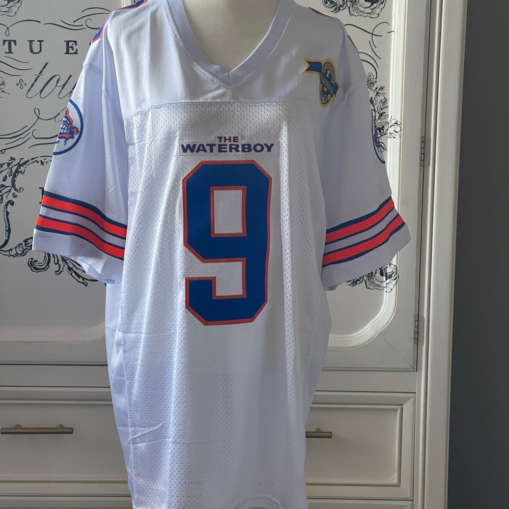 White 'The Waterboy' #9 Football Jersey